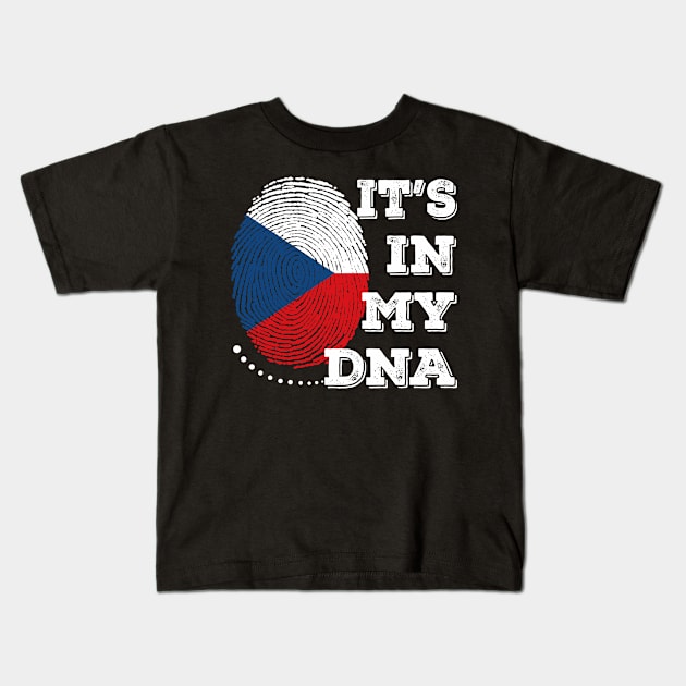 It'S In My DNA Czech Republic ,DNA Czech Republic A Genetic Portrait Of Czech Republic Kids T-Shirt by ZACSHOPP